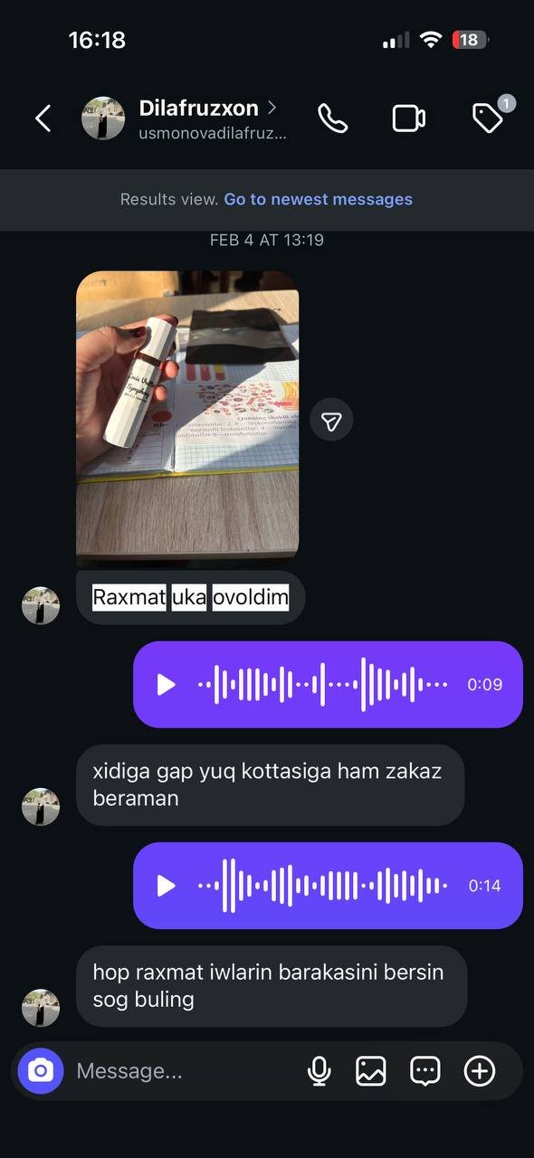 Mijoz sharhi — Telegram